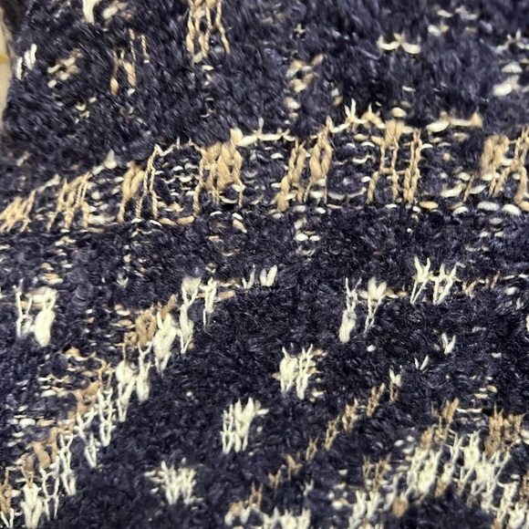 Lucky Brand Geo Intarsia Wrap Waterfall Sweater Size Small Wool Blend Size M - Picture 4 of 8